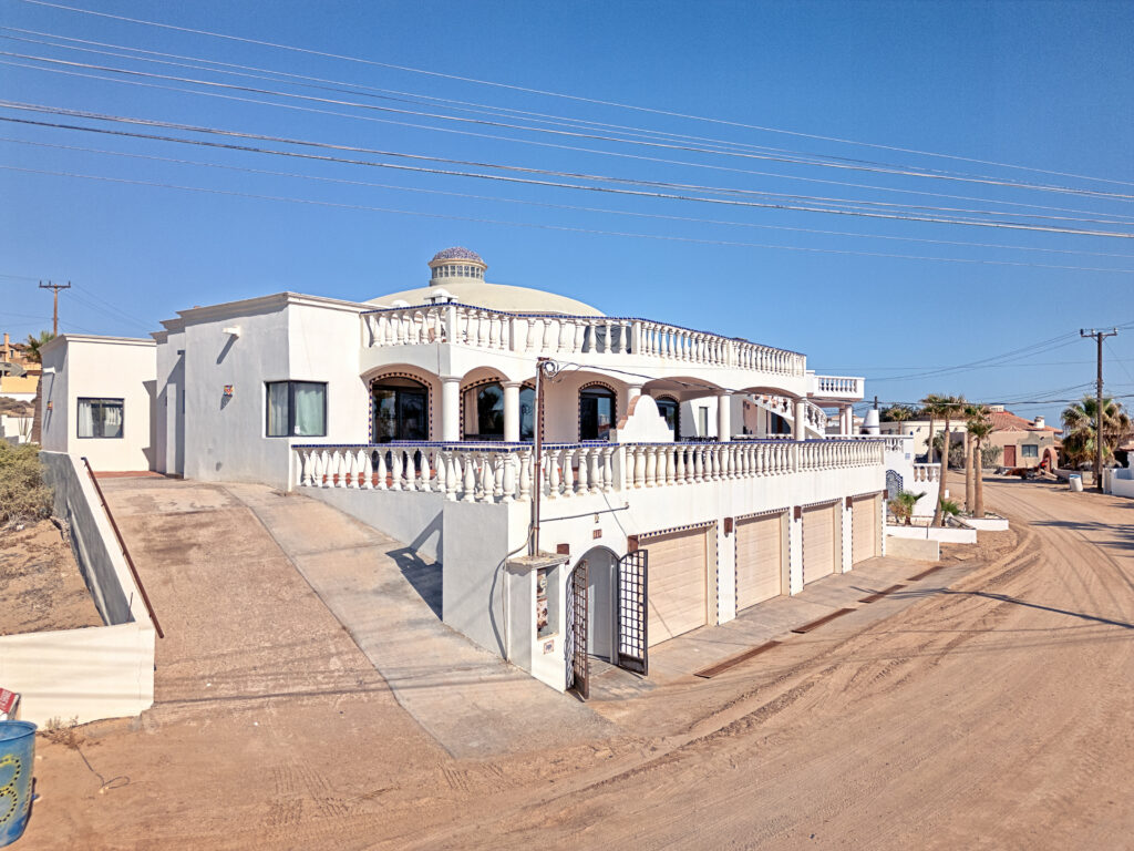 Front of Las Conchas ocean-view fractional home for sale, one-quarter share Rocky Point
